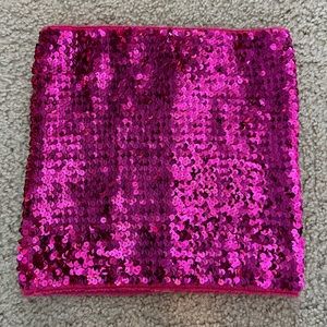 Pink sequin tube top